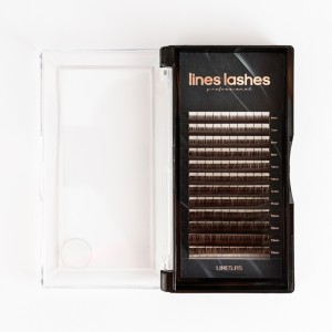 LINES LASHES Svilene Trepavice u boji 0.07 D MIX BROWN