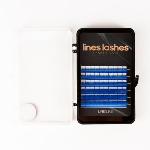 LINES LASHES Svilene Trepavice u boji 0.07 MINI MIX 8-13mm PLAVA